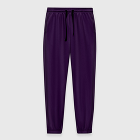 Мужские брюки 3D с принтом Глубокий фиолетово чёрный однотонный в Екатеринбурге, 100% полиэстер | манжеты по низу, эластичный пояс регулируется шнурком, по бокам два кармана без застежек, внутренняя часть кармана из мелкой сетки | 