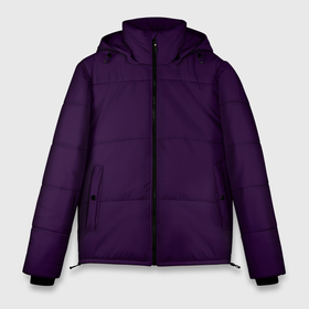 Мужская зимняя куртка 3D с принтом Глубокий фиолетово чёрный однотонный в Тюмени, верх — 100% полиэстер; подкладка — 100% полиэстер; утеплитель — 100% полиэстер | длина ниже бедра, свободный силуэт Оверсайз. Есть воротник-стойка, отстегивающийся капюшон и ветрозащитная планка. 

Боковые карманы с листочкой на кнопках и внутренний карман на молнии. | 