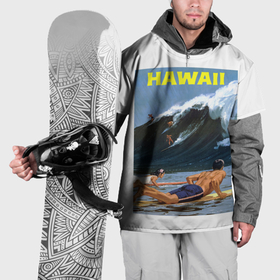 Накидка на куртку 3D с принтом Серфинг на Гавайях в Петрозаводске, 100% полиэстер |  | Тематика изображения на принте: 
