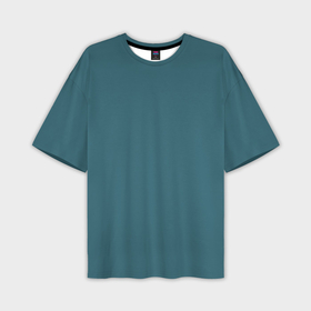 Мужская футболка oversize 3D с принтом Бирюзово синий однотонный в Тюмени,  |  | 