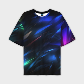 Мужская футболка oversize 3D с принтом Blue abstract  background ,  |  | 