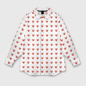 Мужская рубашка oversize 3D с принтом Сердце эмодзи ,  |  | 