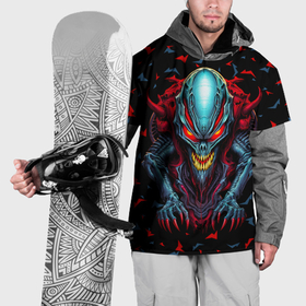 Накидка на куртку 3D с принтом Инопланетный монстр в Петрозаводске, 100% полиэстер |  | 