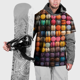 Накидка на куртку 3D с принтом Сладости   макаруны в Кировске, 100% полиэстер |  | 