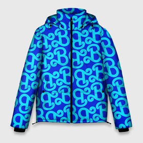 Мужская зимняя куртка 3D с принтом Логотип Барби   синий паттерн в Санкт-Петербурге, верх — 100% полиэстер; подкладка — 100% полиэстер; утеплитель — 100% полиэстер | длина ниже бедра, свободный силуэт Оверсайз. Есть воротник-стойка, отстегивающийся капюшон и ветрозащитная планка. 

Боковые карманы с листочкой на кнопках и внутренний карман на молнии. | 