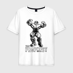 Мужская футболка хлопок Oversize с принтом The prophecy в Петрозаводске, 100% хлопок | свободный крой, круглый ворот, “спинка” длиннее передней части | 