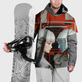 Накидка на куртку 3D с принтом Футуристические андроиды в Екатеринбурге, 100% полиэстер |  | 
