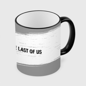 Кружка с полной запечаткой с принтом The Last Of Us glitch на светлом фоне: надпись и символ в Тюмени, керамика | ёмкость 330 мл | 