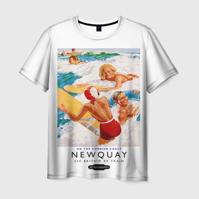 Мужская футболка 3D с принтом Ньюки   Англия , 100% полиэфир | прямой крой, круглый вырез горловины, длина до линии бедер | 