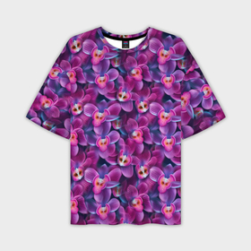 Мужская футболка oversize 3D с принтом Орхидея  цветы в Курске,  |  | 