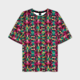 Мужская футболка oversize 3D с принтом Разноцветная  орхидея в Курске,  |  | 