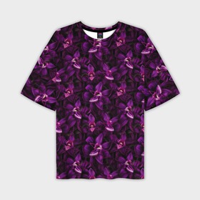Мужская футболка oversize 3D с принтом Фиолетовая      орхидея в Курске,  |  | 