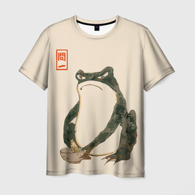 Мужская футболка 3D с принтом Лягушка   Мацумото Ходжи , 100% полиэфир | прямой крой, круглый вырез горловины, длина до линии бедер | 
