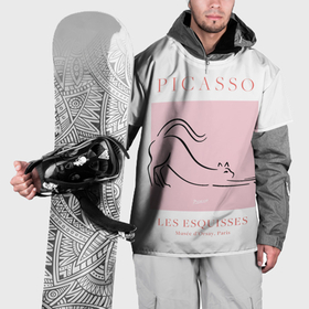Накидка на куртку 3D с принтом Кот   Пабло Пикассо , 100% полиэстер |  | Тематика изображения на принте: 