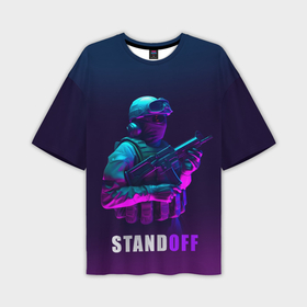 Мужская футболка oversize 3D с принтом Standoff   shooter в Кировске,  |  | Тематика изображения на принте: 