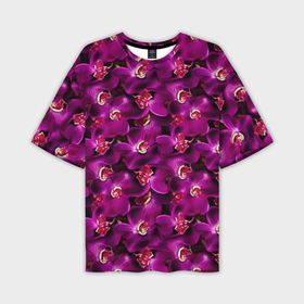 Мужская футболка oversize 3D с принтом Розовая объемная  орхидея в Курске,  |  | 