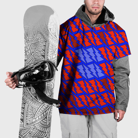 Накидка на куртку 3D с принтом Ретро молнии красно синие в Петрозаводске, 100% полиэстер |  | Тематика изображения на принте: 