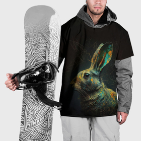 Накидка на куртку 3D с принтом Магический кролик в Петрозаводске, 100% полиэстер |  | Тематика изображения на принте: 