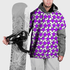Накидка на куртку 3D с принтом Ретро звёзды фиолетовые в Петрозаводске, 100% полиэстер |  | Тематика изображения на принте: 