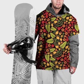 Накидка на куртку 3D с принтом Хохломская роспись   хохлома в Петрозаводске, 100% полиэстер |  | Тематика изображения на принте: 