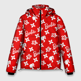 Мужская зимняя куртка 3D с принтом Барби паттерн красный в Белгороде, верх — 100% полиэстер; подкладка — 100% полиэстер; утеплитель — 100% полиэстер | длина ниже бедра, свободный силуэт Оверсайз. Есть воротник-стойка, отстегивающийся капюшон и ветрозащитная планка. 

Боковые карманы с листочкой на кнопках и внутренний карман на молнии. | Тематика изображения на принте: 