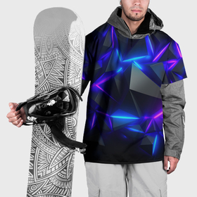 Накидка на куртку 3D с принтом Неоновые   разломленные плиты в Кировске, 100% полиэстер |  | Тематика изображения на принте: 