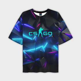 Мужская футболка oversize 3D с принтом CS GO  neon   style в Кировске,  |  | 