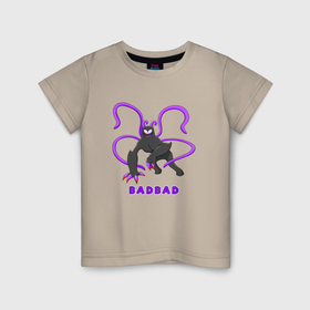 Детская футболка хлопок с принтом Badbad   монстр из Детского сада Банбана в Екатеринбурге, 100% хлопок | круглый вырез горловины, полуприлегающий силуэт, длина до линии бедер | 
