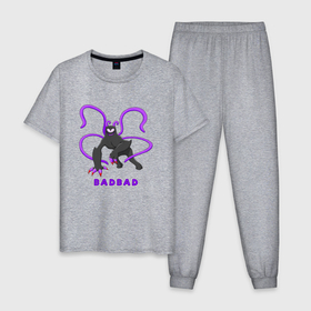 Мужская пижама хлопок с принтом Badbad   монстр из Детского сада Банбана , 100% хлопок | брюки и футболка прямого кроя, без карманов, на брюках мягкая резинка на поясе и по низу штанин
 | Тематика изображения на принте: 