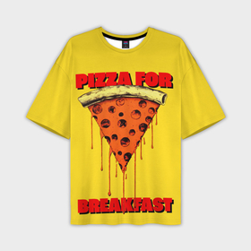 Мужская футболка oversize 3D с принтом Пицца   Фаст фуд ,  |  | 