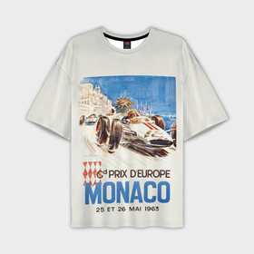 Мужская футболка oversize 3D с принтом Монако   Гран при в Новосибирске,  |  | Тематика изображения на принте: 