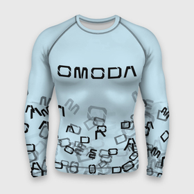 Мужской рашгард 3D с принтом Omoda letters pattern в Петрозаводске,  |  | Тематика изображения на принте: 