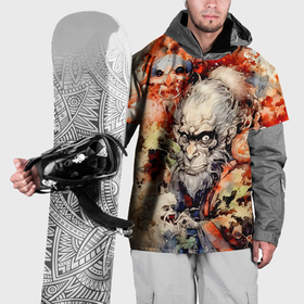 Накидка на куртку 3D с принтом Саругами в Петрозаводске, 100% полиэстер |  | Тематика изображения на принте: 