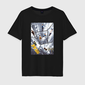 Мужская футболка хлопок Oversize с принтом Дорама Начало:  Все персонажи в Петрозаводске, 100% хлопок | свободный крой, круглый ворот, “спинка” длиннее передней части | 