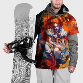 Накидка на куртку 3D с принтом Клоун девушка в Петрозаводске, 100% полиэстер |  | Тематика изображения на принте: 