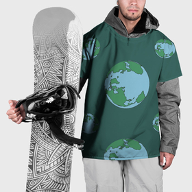 Накидка на куртку 3D с принтом Просто планета земля в Петрозаводске, 100% полиэстер |  | 