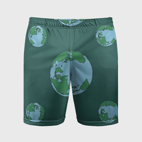 Мужские шорты спортивные с принтом Просто планета земля в Курске,  |  | 