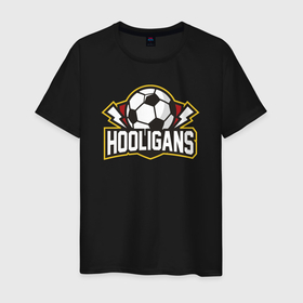 Мужская футболка хлопок с принтом Hooligans в Кировске, 100% хлопок | прямой крой, круглый вырез горловины, длина до линии бедер, слегка спущенное плечо. | 