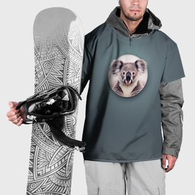 Накидка на куртку 3D с принтом Забавная коала в Петрозаводске, 100% полиэстер |  | Тематика изображения на принте: 