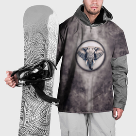 Накидка на куртку 3D с принтом Слон с хоботом в Петрозаводске, 100% полиэстер |  | Тематика изображения на принте: 