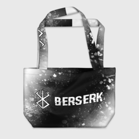 Пляжная сумка 3D с принтом Berserk glitch на темном фоне: надпись и символ в городе Новоалтайск, 100% полиэстер | застегивается на металлическую кнопку; внутренний карман застегивается на молнию. Стенки укреплены специальным мягким материалом, чтобы защитить содержимое от несильных ударов
 | 