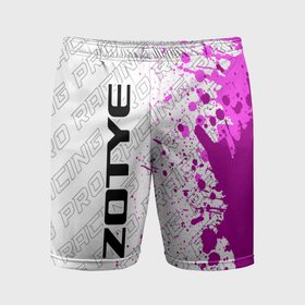 Мужские шорты спортивные с принтом Zotye pro racing: по вертикали ,  |  | Тематика изображения на принте: 