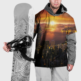 Накидка на куртку 3D с принтом Китай   Гон конг в Петрозаводске, 100% полиэстер |  | Тематика изображения на принте: 