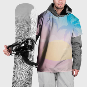 Накидка на куртку 3D с принтом Градиентовый летний пейзаж в Петрозаводске, 100% полиэстер |  | Тематика изображения на принте: 