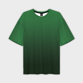 Мужская футболка oversize 3D с принтом Зелёная клетка с градиентом ,  |  | 