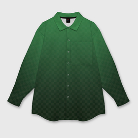 Мужская рубашка oversize 3D с принтом Зелёная клетка с градиентом ,  |  | 