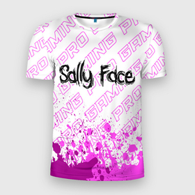 Мужская футболка 3D Slim с принтом Sally Face pro gaming: символ сверху в Белгороде, 100% полиэстер с улучшенными характеристиками | приталенный силуэт, круглая горловина, широкие плечи, сужается к линии бедра | Тематика изображения на принте: 