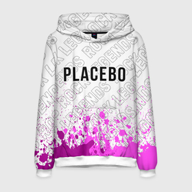 Мужская толстовка 3D с принтом Placebo rock legends: символ сверху в Екатеринбурге, 100% полиэстер | двухслойный капюшон со шнурком для регулировки, мягкие манжеты на рукавах и по низу толстовки, спереди карман-кенгуру с мягким внутренним слоем. | 