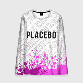 Мужской лонгслив 3D с принтом Placebo rock legends: символ сверху в Петрозаводске, 100% полиэстер | длинные рукава, круглый вырез горловины, полуприлегающий силуэт | 