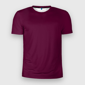 Мужская футболка 3D Slim с принтом Очень глубокий красно пурпурный в Екатеринбурге, 100% полиэстер с улучшенными характеристиками | приталенный силуэт, круглая горловина, широкие плечи, сужается к линии бедра | Тематика изображения на принте: 